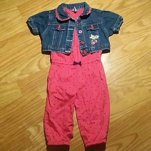 Carter's (12M) Tank Pant Romper W/Jean Jacket